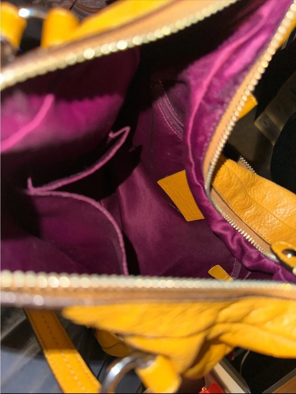 Coach Mustard Yellow Leather Crossbody Hobo